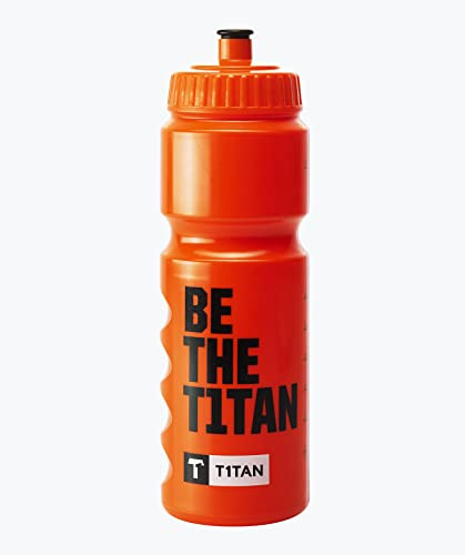 T1TAN Trinkflasche - 750ml - Optimal für Sportler - Push-Pull Ausguss - Orange