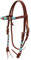 CHALLENGER Horse Western Türkis Rohleder Stirnband Show Tack Zaumzeug 78197HB1