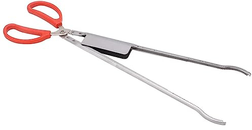 Cabilock Stainless Steel Tongs Anti-Slip Fish Tong EEL Clamp Outdoor Grill Firewood Multi-Purpose Loach Crab Catching Tool Portable Crab Picker Scissor