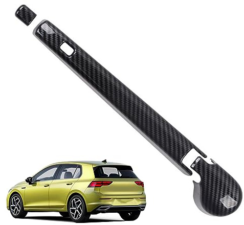 QHY Kohlefaser Abdeckung Abdeckkappe Für Heckwischer Scheibenwischer Hinten Trim Für Golf VIII 8 MK8 2020-2022 Auto Carbon Dekoration Zubehör Heckklappe