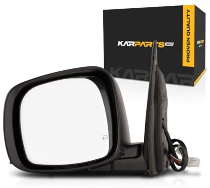 For Dodge Grand Caravan 2008-2020 Door Mirror Driver Side | Power Glass | Heated | Textured Black | With One Touch | Replacement For CH1320370 | 5113409AM