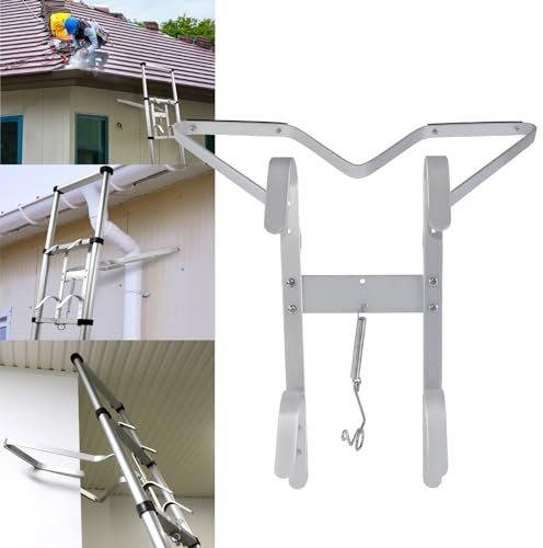 Aluminium Ladders Bracket, Lightweight Standoff Roof Ladder Standoff Universal Ladder Accessories Multi-Purpose Down Pipe Ladder for Wall, Garden, Rood Work, V-Shaped