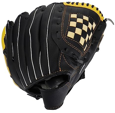 Yardwe Baseballhandschuh Softballhandschuh Sporthandschuh Strapazierfähig Gelb Schwarz Schutzhandschuh Hochwertige Materialien Sorgfältige Verarbeitung Tragbar Leicht