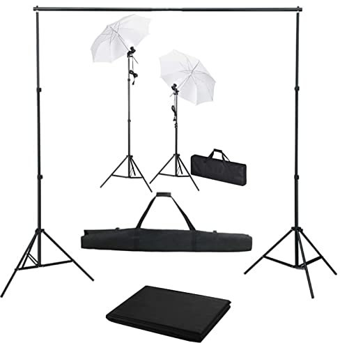 ShGaxin Kit studio photo avec fond lumières et parapluies, studio photo, photographie, éclairage et étude, lumières et flash de studio-3055088