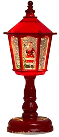 Lanterna natalizia con palla di neve, lanterna natalizia con palla di neve illuminata, palle di neve natalizie con musica che suona neve illuminata, lanterna di Natale, palla di neve invernale per