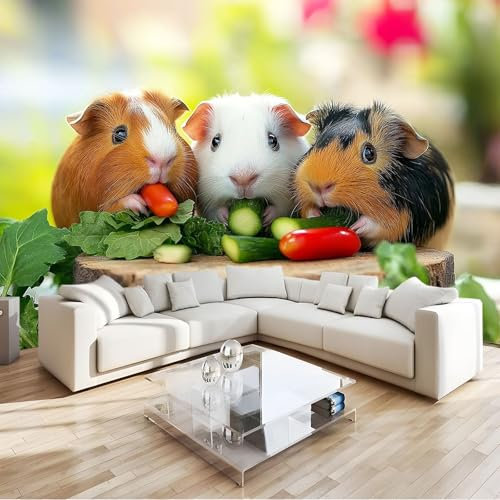 Fototapete Hamster Gemüse Tapete Wandtapete Wanddeko Design 400x280 cm Mustertapete Wand Dekoration Wohnzimmer Schlafzimmer Büro Flur