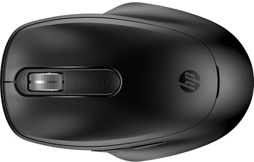 HP 510 - Ratón inalámbrico, 1 Mes autonomía en 3 Minutos de Carga, multisuperficie, 4000ppp, dongle USB Unifying, Windows/macOS, Negro