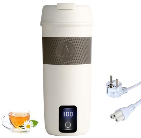 Reise Wasserkocher Klein,220V 300W Tragbarer Elektrischer Wasserkocher, Mini Wassertasse Automatischer Abschaltung für Unterwegs For Tee, Kaffee（Netzkabel befindet sich im Becher）