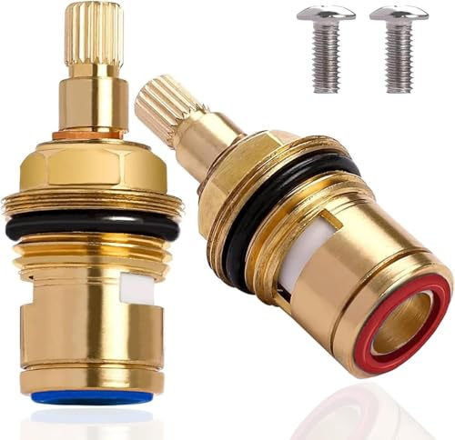 2 Stück Wasserhahn Ventiloberteil 1/2 Zoll, Universal Ventil Oberteil