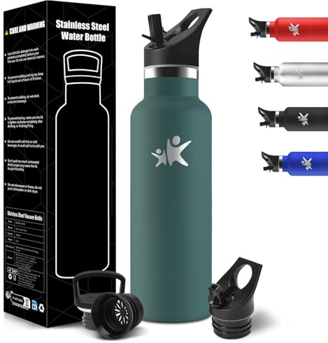 HoneyHolly Botella Termica 750 ML, Botella Termo Sin BPA, Botella Agua Acero Inoxidable, Aislamiento Al Vacío de Doble Pared, Termo Agua Fria, Cantimplora Termica para Adultos, Deporte, Oficina, Yoga