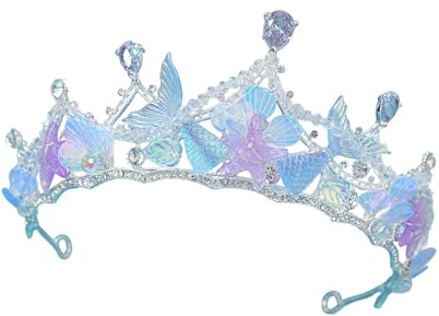 Xuancai Natürliche Muschelkronen mit Seestern-Designs für Damen und Kinder, Marine-Stil, Kostüme und Party-Kopfschmuck