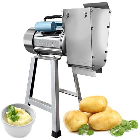 Commercial Potato Ricer - Stainless Steel Potato Masher with 1100W Grinding Shaft and Gear, Efficient 40-100KG/H Output for Garlic and Tomatoes