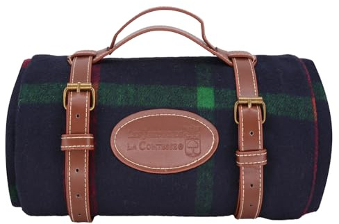 Les Jardins de la Comtesse, Picknickdecke, wasserdicht, Nachtblau, 170 x 140 cm, Wolle und Polyester, 1500 g