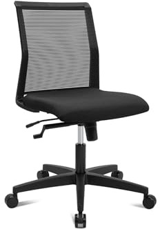 Living Chairs Basic 10 - Sedia da ufficio con tecnologia Air+, ergonomica ed economica, meccanismo a bilanciere, schienale in rete, regolabile in altezza, Made in Germany, ottimo rapporto