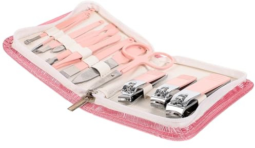 MOTHNUR Nagelpflege Set Edelstahl Maniküre Pediküre Set mit Aufbewahrungstasche Profi Nagelknipser Nagelset für Damen und Herren Reise Kompakt