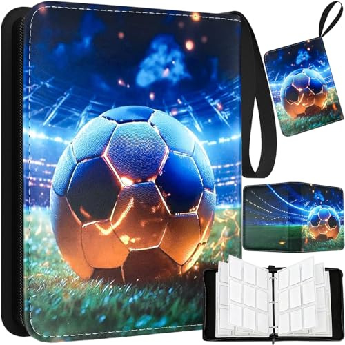 Sammelkarten Album für Fußballkarten Fußball Sammelalbum 50Seiten 900Fächer