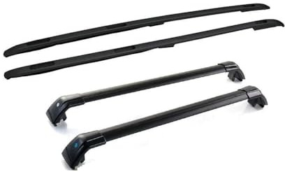 Bolsa Coche 2 Barras de Techo para Land para Rover para Discovery 5 L462 (2017-2025), Color Plateado y Aluminio Baúl Techo Coche(Black)
