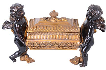 Prachtvolle Schmuckschatulle mit zwei Engeln Barock Stil IS200 Palazzo Exklusiv