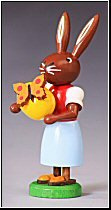 Rudolphs Schatzkiste Osterfigur Hase mit Ei Höhe ca 9 cm NEU Osterdeko Osterhasenfigur Ostern Osterei Frühling Erzgebirge Seiffen Hase Schmetterling