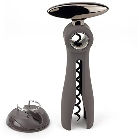 PEUGEOT - Tire-bouchon à vis sans vin Salma + Coupe-Capsule - Pour Tous Types de Bouteille - Idée Cadeau Oenologie - Coloris Gris