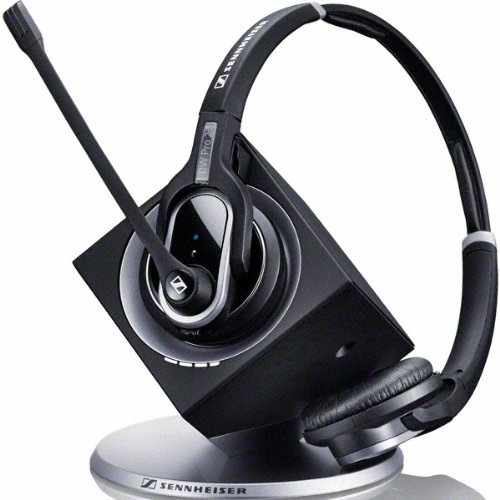 Sennheiser DW Pro 2 PHONE DECT Binaural Head-band Black,Silver headset - headsets (Call center/Office, 5 - 45 °C, -20 - 70 °C, Binaural, Head-band, Black, Silver)
