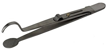 5-1/2 Stainless Steel Head and Shank Solder Tweezers for Soldering Ring Shanks and Settings Jewelry Making Repair Tool