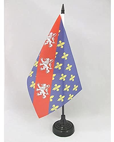 AZ FLAG Drapeau de Table Département de la Creuse 21x14 cm Socle Plastique | Usage intérieur Drapeau de bureau français finition cousue et bords renforcés avec mât en plastique et socle en plastique