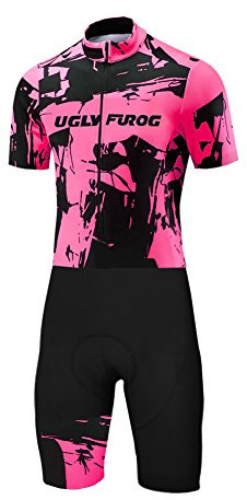 UGLY FROG 2018 Nuevos Hombres Manga Corto del Verano Transpirable Ciclismo Skinsuit Sets con Gel Pad Exterior Sportswear Triatlón Ropa Bodies LTFZ02