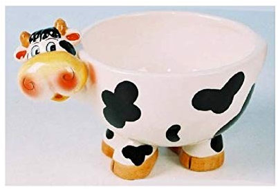 Di&Gi Scodella Ceramica 3D con Piedini Mucca Cm. 12