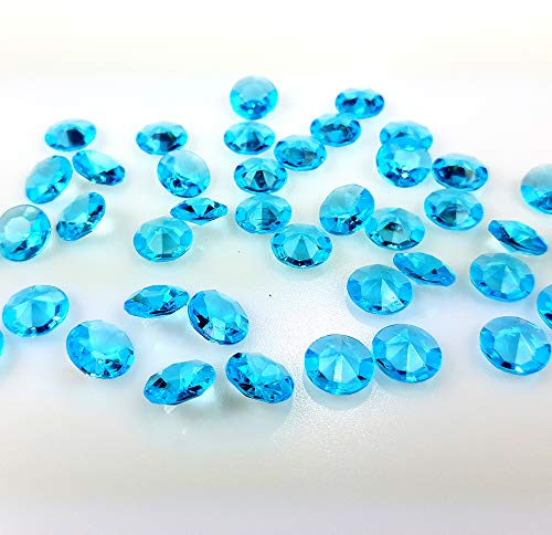 DekoHaus Diamant Konfetti Türkis 12 mm – 100 Stück Acryl Tischdeko, Kristall Streudeko für Hochzeit, Geburtstag, Party, Taufe, Jubiläum