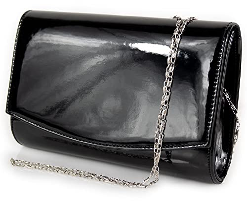 Emila Pochette vernice lucida elegante cerimonia da donna ragazza signora borsa a mano piccola borsetta sera clutch bag giorno matrimonio comunione battesimo primavera estate 2026