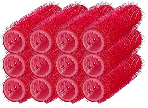 PONIK’S PROFESSIONAL Lockenwickler Klein – Haarrollen 13mm Set 6 Stück & Kleine Lockenwickler Für Kurze Haare – Haarwickler Selbsthaftend Für Heatless Curls, Locken Ohne Hitze, Rot