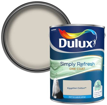 Dulux Simply Refresh One Coat Matt Emulsion Paint - Egyptian Cotton - 5L