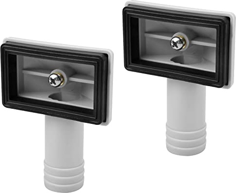 Hinata 2PCS Overflow Head Sink, Overflow Interface Sink Overflow Ring Overflow Pipes Wash Basin- Rectange Interface