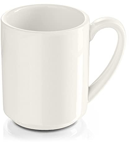 Modermo Mug en Porcelaine Empilable | 300 ml | Mug Tasse | Gobelet | Tasse à Café en Porcelaine | Pour le Thé | Passe au Micro-ondes et au Lave-vaisselle | Idéal pour les Boissons Chaudes et Froides