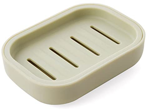 Soap DishSoap Tray，Soap Drainer rack，Solid Color Soap Holder, Plastic Soap Holder, Rectangle Soap Dishes, Porcelain Soap Saver, Soap Tray, For Bathroom Kitchen-blue-11x8x2.5cm ( Color : White , Size :