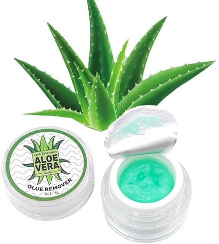 Eyelash Extension Remover Cream - Lash Extensions Remover Cream, Aloe Flavo & LILY Flavor Fast Dissolution Low Irritation (Aloe)