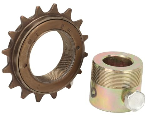 Asixxsix 16T Freewheel, Iron Single Speed Bike Freewheel Durable Freewheel Adapter Kit Easy to Install Single Speed Freewheel with 20mm Adapter for Electric Tricycles Motorcycles Karts