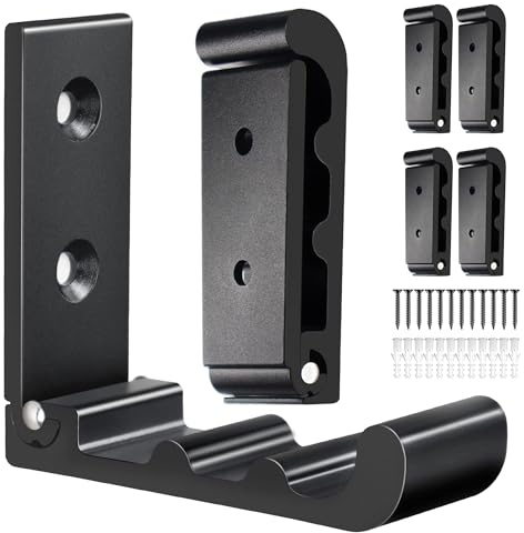 OHIYO Folding Hooks - 6 Pack Heavy Duty, Black Wall Hooks - Hanging Coats, Towel, Hangers, Hat, Backpacks, Bag Holders - Wave Folding Design