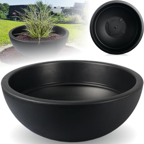 Pflanzschale rund Anthrazit Grau 40cm Blumen Schale