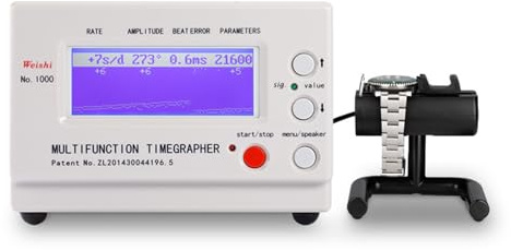 guoyjmm Timegrapher No.1000 Cronocomparatore Meccanico, Tester per la Riparazione di Orologi Meccanico Orologio Timing Tester Macchina Multifunzione con Schermo LCD