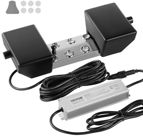 VEVOR Ultraschall Vernebler mit 6 Köpfen, 4500 ml/h Nebelmacher, Luftbefeuchter mit 165 W IP67 wasserdichtem Netzteil, Boje, Ersatzscheiben, Ultraschall Nebelmaschine für Teich, Garten, Gewächshaus