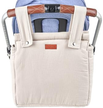 TENDS Kinderwagen Organizer Universal & Multifunktional - Baby und Maternitätsrucksack Features - Buggy Zubehörtasche Reißverschlusstasche und Verstellbarem Schultergurt - Vielseitig für Windeln