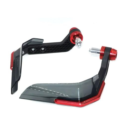 Manillar Paramanos Para Kawasaki Para Ninja 400 650 1000 SX 1000SX Para ZX6R Z1000 Para Z900 RS Para Z650 Empuñaduras Guardamanos Motocicleta Escudo Mango Parabrisas Paramanos Motocicleta(A-Red)