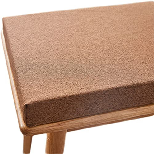 Outdoor-Bankkissen, weiches Schaumstoff-Sitzkissen für 2- und 3-Sitzer, Gartensofa, rutschfeste Stuhlkissen für Terrassenmöbel, Dunkelkastanienbraun, 35 x 90 x 5 cm