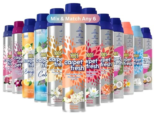 1001 Carpet Fresh Spray 300ml Mix & Match Any 6 | Hours Of Freshness | For Use On Carpets, Rugs & Upholstery