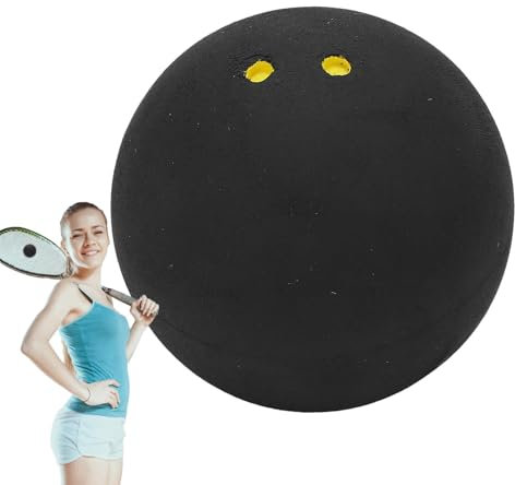 Generisch Double Yellow Dot Squashball – 38 mm Wettkampfball, langsamer Schlägerball | Professioneller Squashball für Turniere, langlebiger Handball für das Training, Hochleistungssportgerät