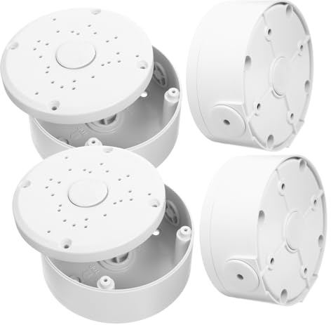 NULYLU 4pcs Dome Camera Junction Box Cable Cover Outdoor Ceiling Mount Wire Holder Box for Home Cctv Security Surveillance Accessories