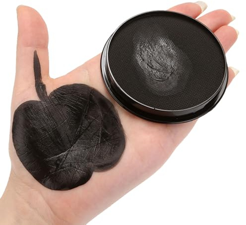 HISUNBEN Black 30g Classic Face and Body Paint for Kids and Adults, Red+Yellow Colour, Water Based, Easily Washable, Non-Toxic, Makeup, Body Painting for Parties, for Ages 3+