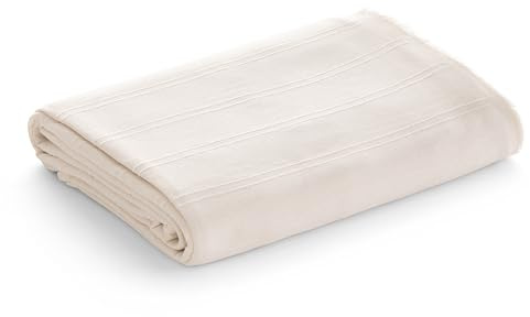 GAMUSI Funda sofá 3 plazas Multiusos, Colcha Cama 135/150 cm, Jarapa Foulard cubrecama Mantas de Sofa Suave Resistente Liso - 230x280 cm, Crudo
